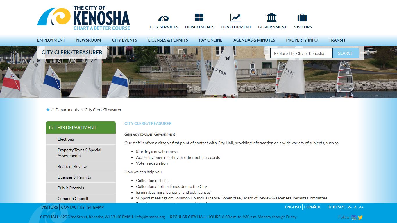 City Clerk/Treasurer - City of Kenosha