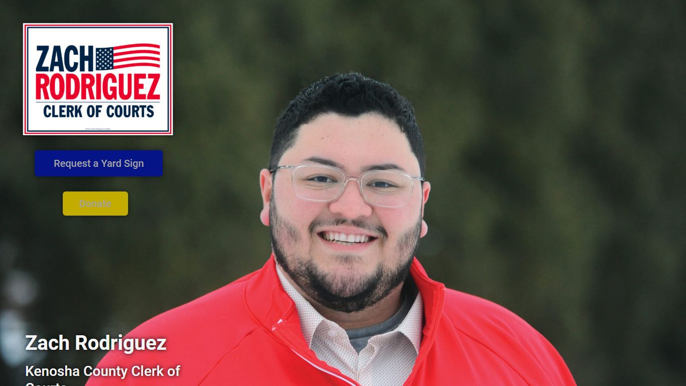 Zach Rodriguez - Kenosha County Clerk of Courts Candidate 2022